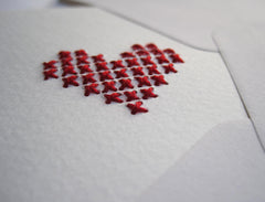 Embroidered Heart Card