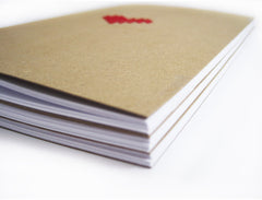 Set of 3 Hand stitched A5 Red Heart Notebooks