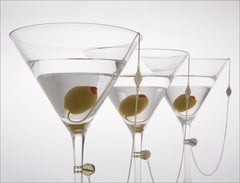'Hookers' Delight' Martini Glass with Olive Hook