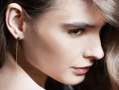 Bijoux Coquette Bouton Earring Black