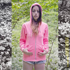Pink Hoodie with Black Wings