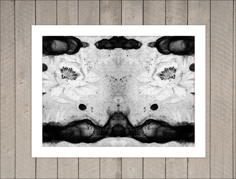 Black & White Flower Print