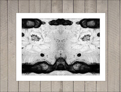 Black & White Flower Print