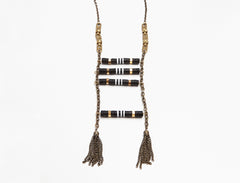 Black Scale Mala Necklace