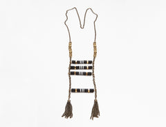 Black Scale Mala Necklace