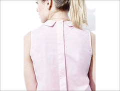 Buttoned Back Sleeveless Shirt