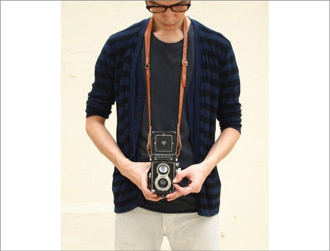 Handstitched Personalized Camera Leather Neck Strap