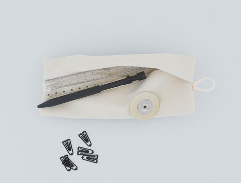 White/Canvas Pencil Case