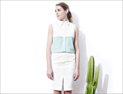 Pure White/Clearly Aqua