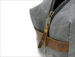 Leather & Waxed Canvas Dopp Kit