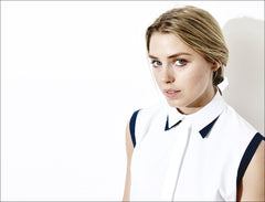 Double Collar Sleeveless Shirt