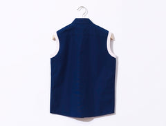 Double Collar Sleeveless Shirt