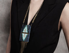BLACK Collection Double Indigo Native Pendant Necklace