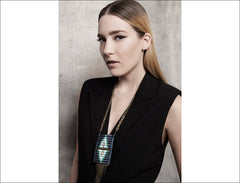 BLACK Collection Double Indigo Native Pendant Necklace