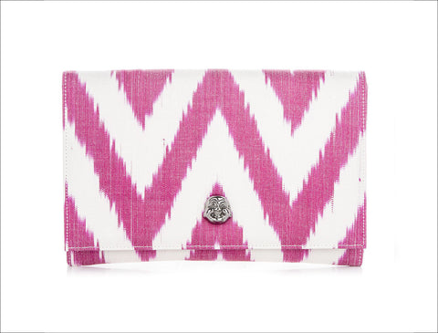 Linda Clutch (Flat) with Fuschia Buddha