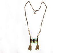 Light Blue Native Pendant Necklace