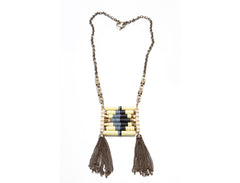 Light Yellow Native Pendant Necklace