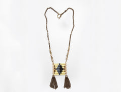 Light Yellow Native Pendant Necklace
