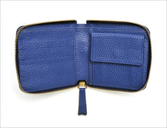 Medium Leather Wallet - Blue