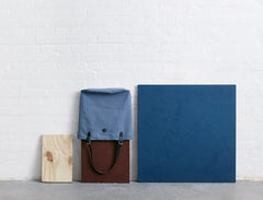 Powder Blue Nina Bag with Black Strap
