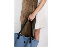 Powder Blue Nina Bag with Black Strap