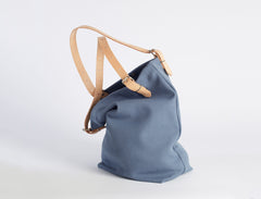 Powder Blue Nina Bag with Natural Strap