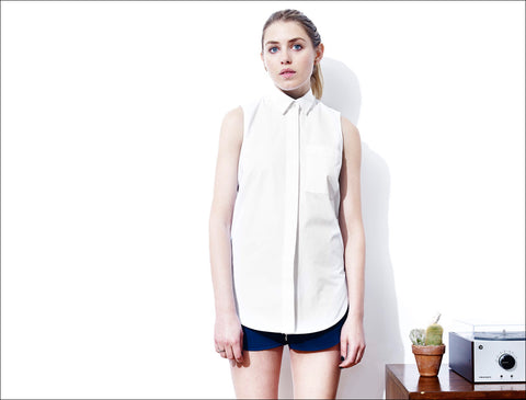 One Pocket Sleeveless Shirt