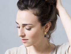 Onyx Nuggets Earrings