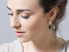 Onyx Nuggets Earrings