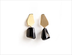 Onyx Nuggets Earrings