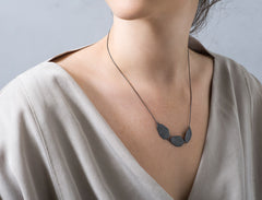 Oxidized Silver Nuggets Necklace
