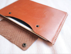 Handstitched Personalized Leather iPad Mini Case