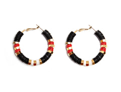 Red Gypsy Hoop Earrings