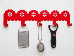 Red Lace Hook Rack
