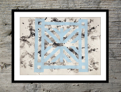 Snowflake in Ice Blue