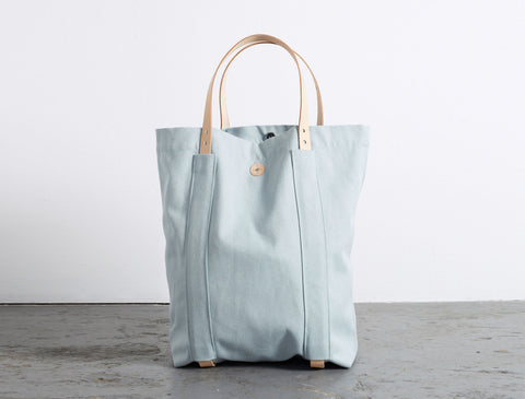Soft Mint Idan Bag with Natural Strap