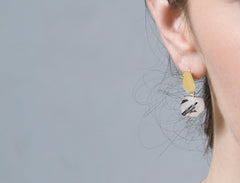 Tourmalinated Quartz Nuggets Earrings