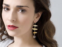 Tourmalinated Quartz Statement Earrings