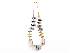 Tourmalinated Quartz Statement Necklace