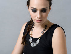 Tourmalinated Quartz Statement Necklace