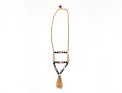 Gold Plated Triangle Mala Necklace