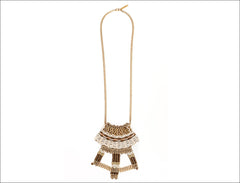 White Marco Handmade Woven Necklace