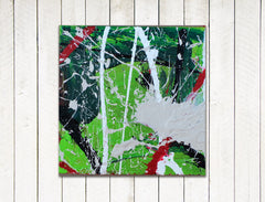 acrylic painting on canvas hira light green