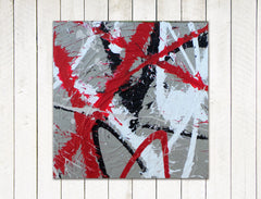 acrylic painting on canvas hira grey