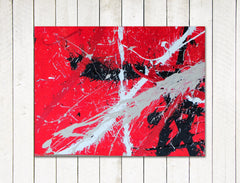 acrylic painting on canvas hira red 2
