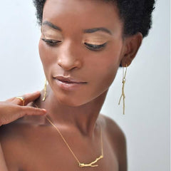 Golden Tree Branch Necklace