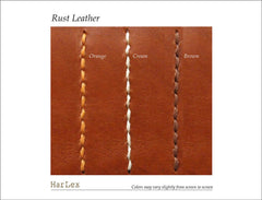 Handstitched Personalized Leather Card Holder with Elastic Band