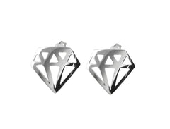 Diamond Earrings (Silver)