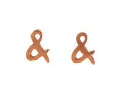 & - What? Earrings (Rose-Gold Vermeil)