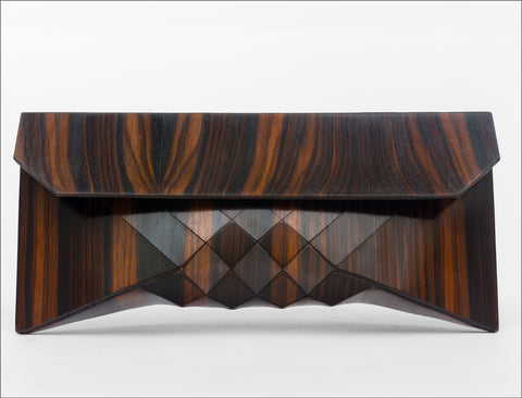 Handmade Ebony Wood Clutch